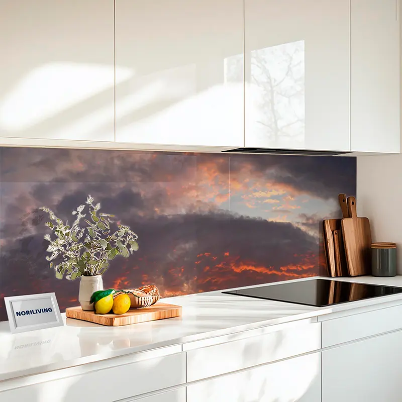 Küchenrückwand Alu Bewölkter Himmel bei Sonnenuntergang 216