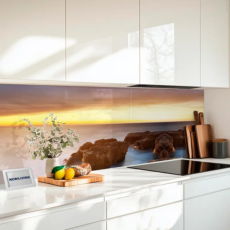 Fliesenspiegel Alu schöner Blick aufs Meer 470