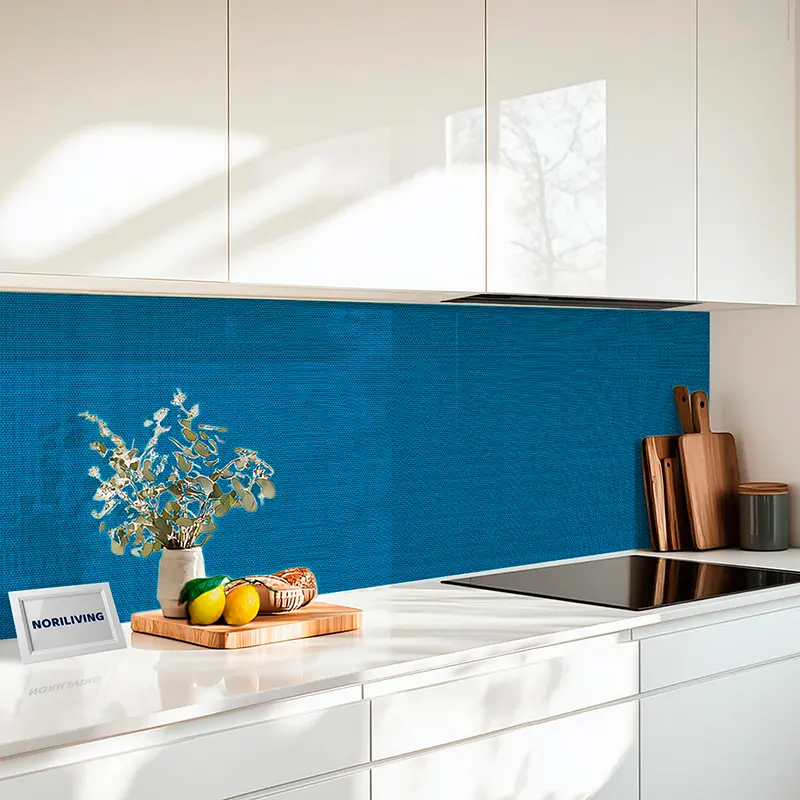 Küchenrückwand Alu 1-4 teilig Gewebestruktur Blau 2225 Küchenrückwand Alu 1-4 teilig Gewebestruktur Blau 2225
