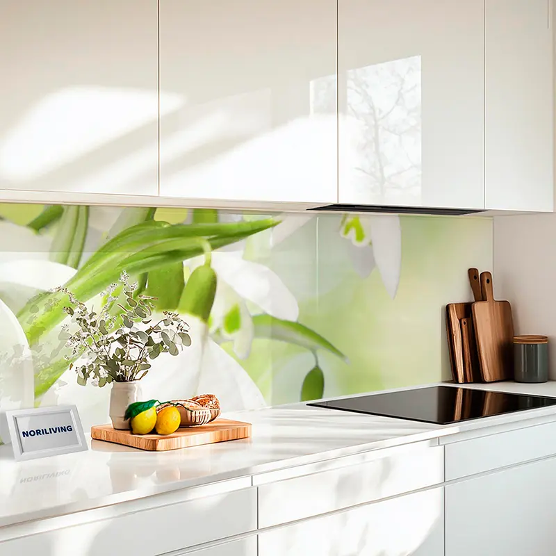 Fliesenspiegel Alu Schneeglöckchen im Frühlingslicht 525