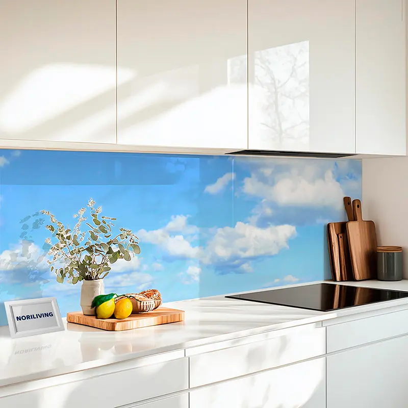 Küchenrückwand Alu Himmel mit leichten Wolken 986