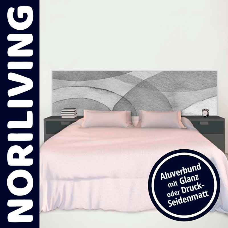 Moderner Schlafbereich mit Norliving Bett und stilvollem Aluverbund-Kopfteil