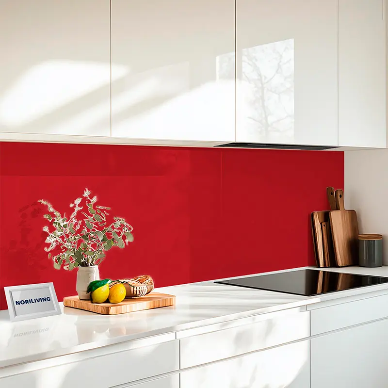 Küchenrückwand Alu 1-4 teilig Unifarbe Rot 2322