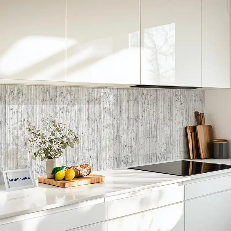 Fliesenspiegel Alu Graue Holzdielen 573