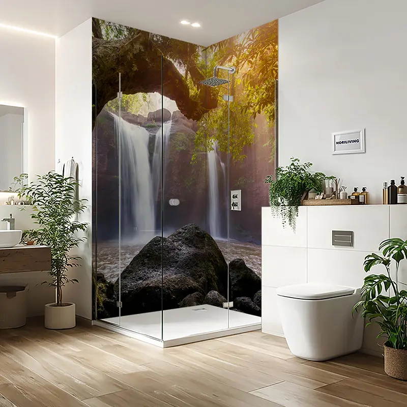 Duschrückwand Einzel | Ecke | Nische | Alu Wasserfall 835