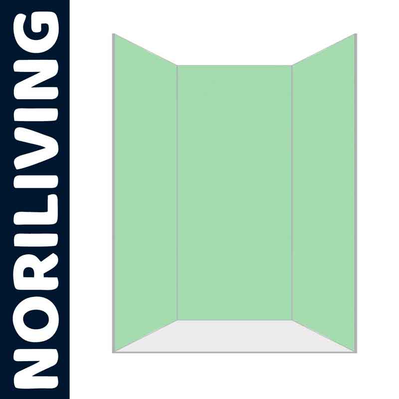 Duschwand von NORILIVING in modernem Mintgrün-Design