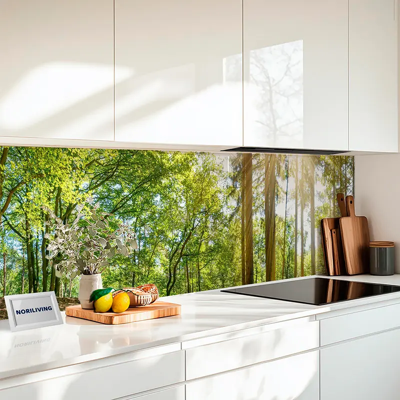 Fliesenspiegel Alu Moderner Kurzhaarschnitt mit stylischem Seitenscheitel 265