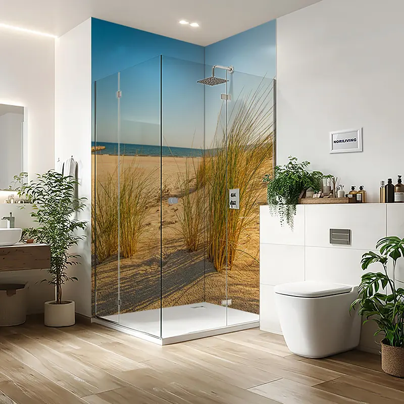 Duschrückwand Einzel | Ecke | Nische | Alu Dünen Gras Strand 371