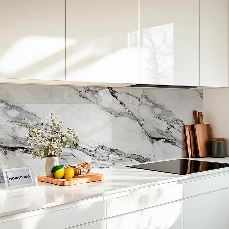 Küchenrückwand Echtglasoptik Profiline Marmor dunkelgrau 117c