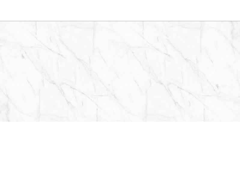 Hochwertige weiße Marmorfliese mit dezenter Struktur Weiße Marmorfliese mit feiner Maserung in rechteckiger Form für edle Innenräume