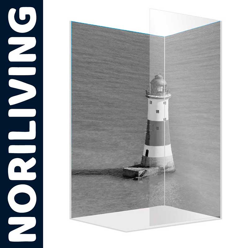 Plexiglasdruck eines Leuchtturms auf dem Meer, angeboten von NORILIVING