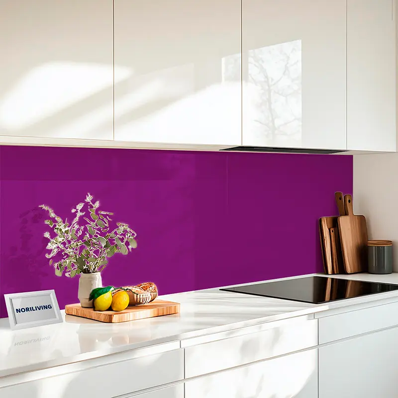 Küchenrückwand Alu 1-4 teilig Unifarbe Purpur 2369