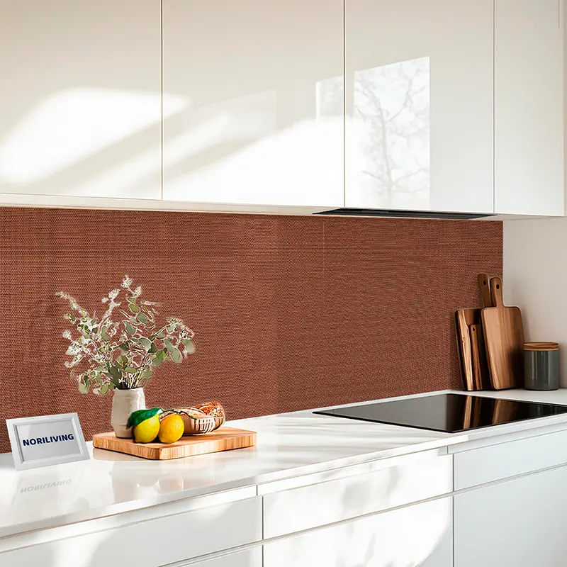 Fliesenspiegel Alu 1-4 teilig Gewebestruktur Braun 2270