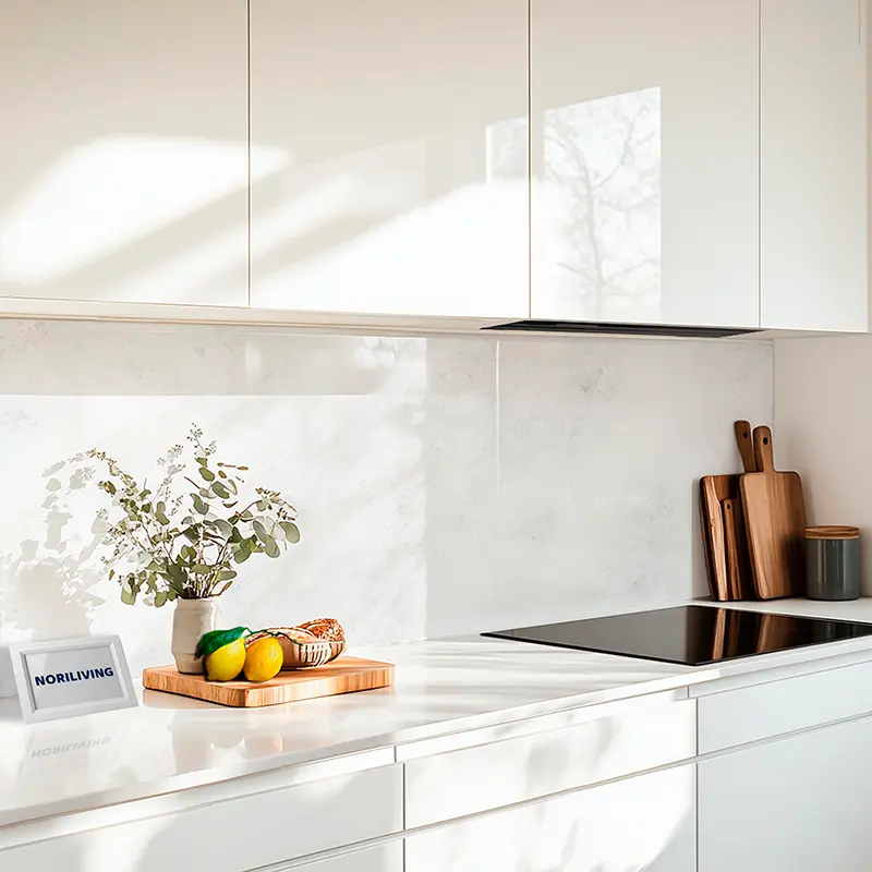 Küchenrückwand Alu Marmor weiß 459