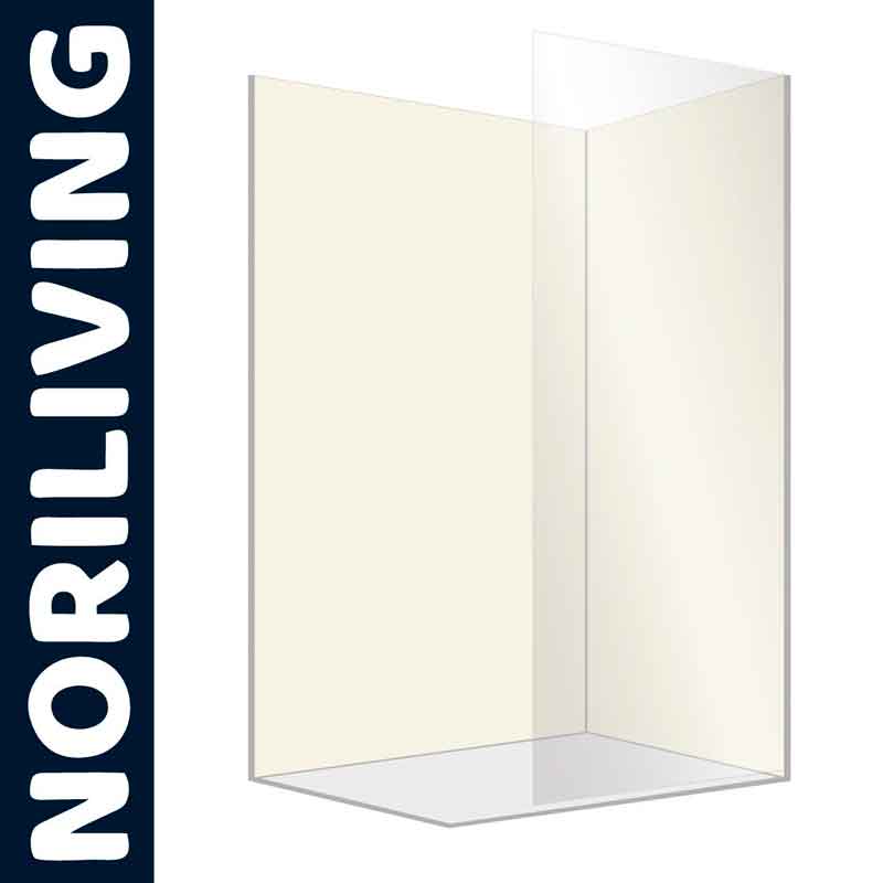 Illustration einer Glas-Duschabtrennung der Marke Noriliving