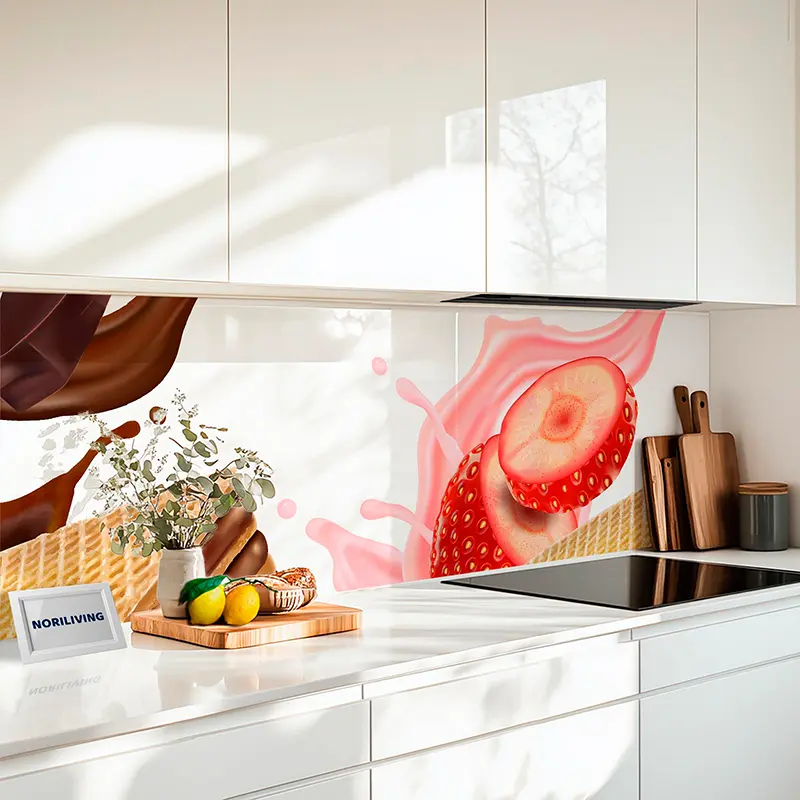 Küchenrückwand Alu Waffeln mit verschiedenen Geschmäckern 070