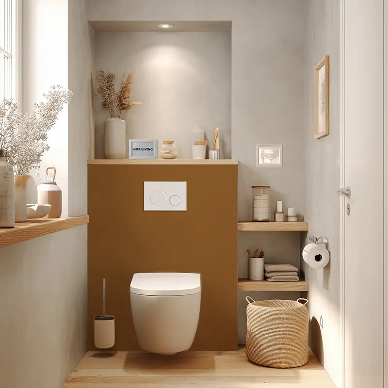 Toilettenrückwand Alu Unifarbe Braun 2365