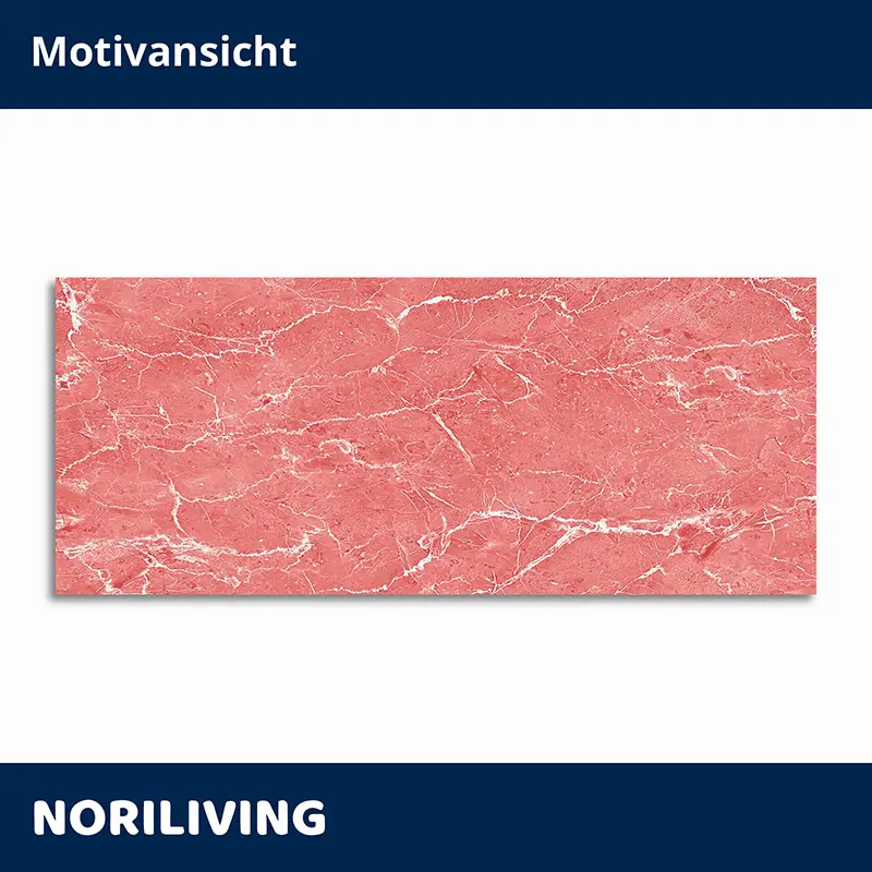Panorama Wandbild aus rosa Marmoroptik