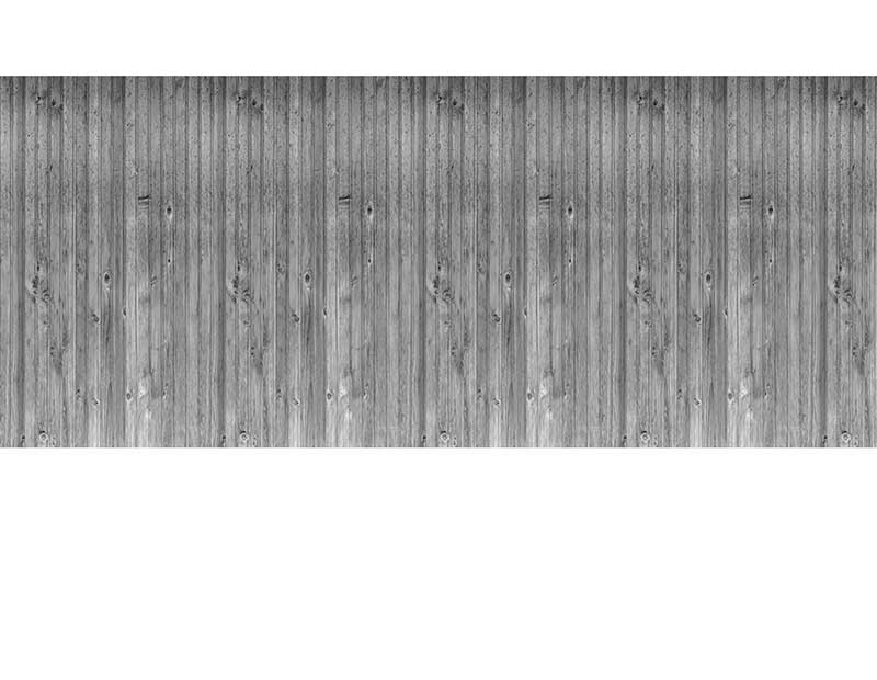 Graue Holzwand mit vertikaler Maserung und sichtbaren Astlöchern