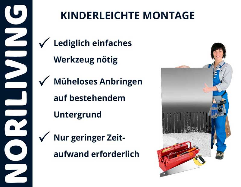 NORILIVING Werbebild: Einfaches Aufbauset mit geringem Zeitaufwand