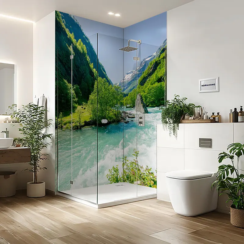 Duschrückwand Einzel | Ecke | Nische | Alu Schönes Flam-Tal in Norwegen 082