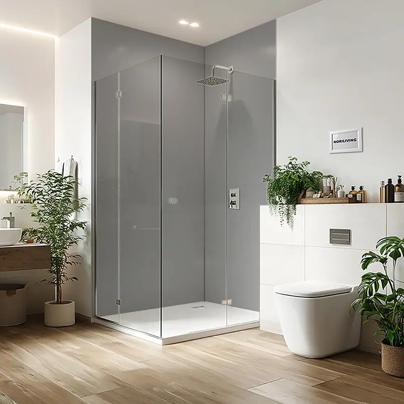 Duschrückwand Alu 1-4 teilig Unifarbe Grau 2345