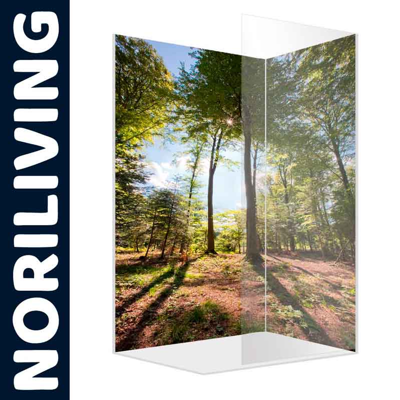 Dekorativer Raumteiler mit Waldbild von NORILIVING Dekorativer Raumteiler mit Waldbild, präsentiert von NORILIVING, der natürliche Atmosphäre in den Raum bringt.