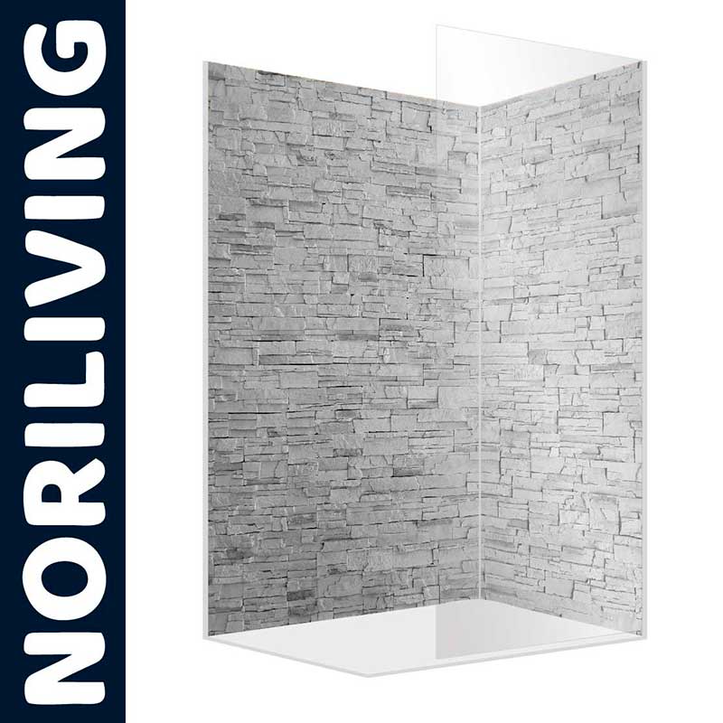 Dekorative Wandverkleidung in grauer Steinoptik von Noriliving