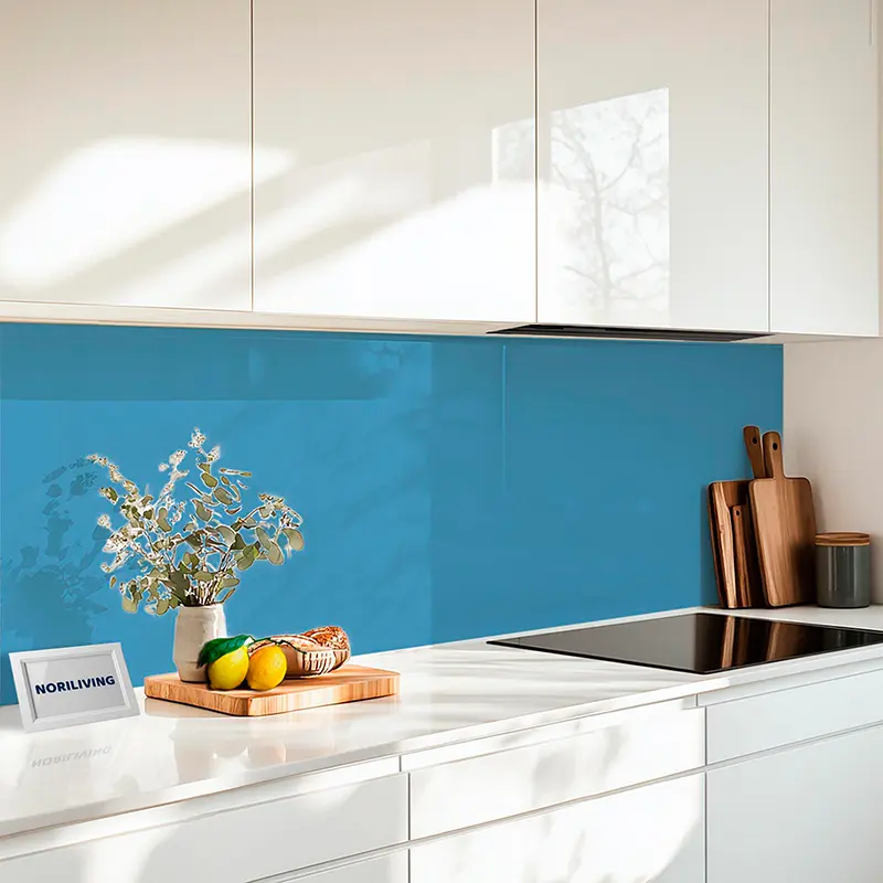 Küchenrückwand Alu 1-4 teilig Unifarbe Blau 2325