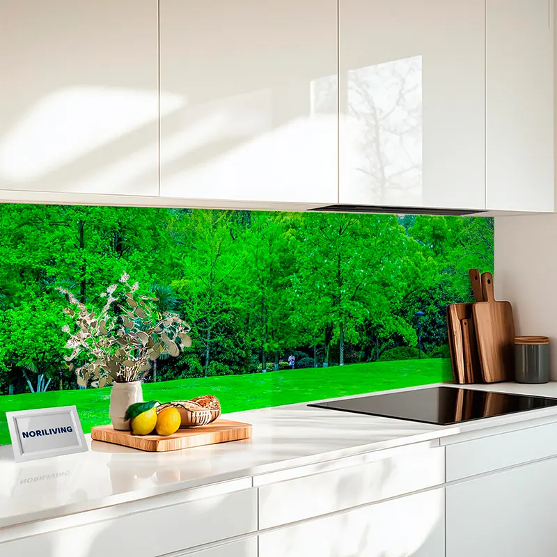 Fliesenspiegel Alu Parkwiese mit Bäumen 387