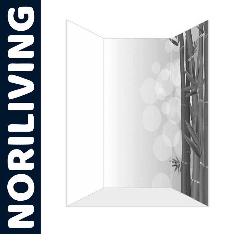 Duschwand mit dekorativem Bambusdesign von Noriliving