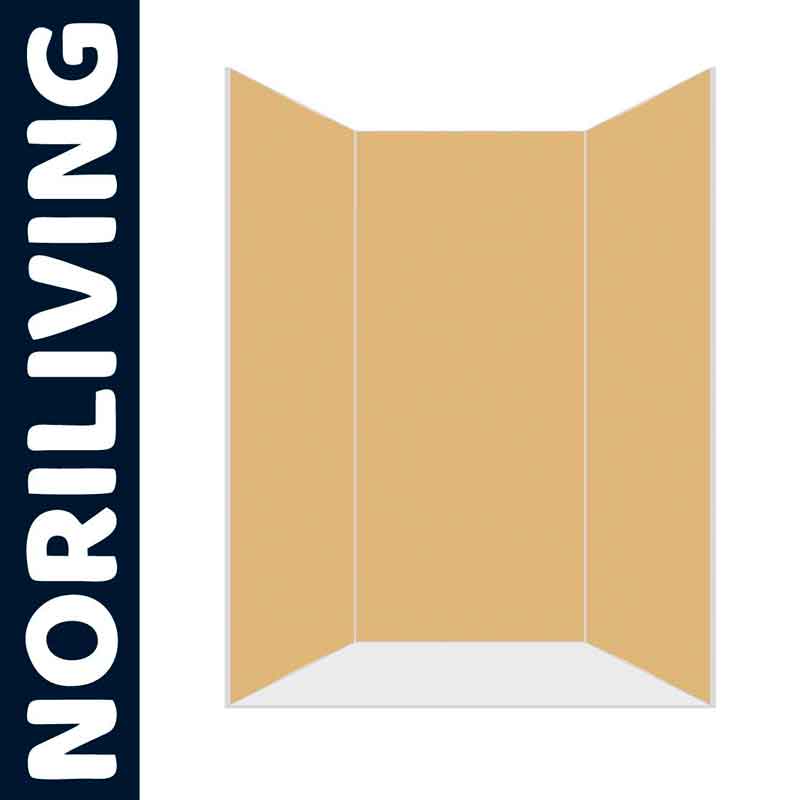 Faltbarer Paravent von NORILIVING in beige mit drei Paneelen