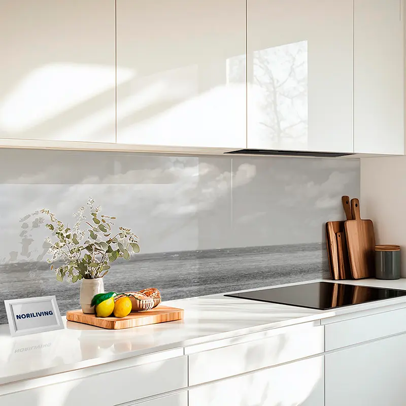 Fliesenspiegel Alu Ozean Boot 547 schwarz-weiß