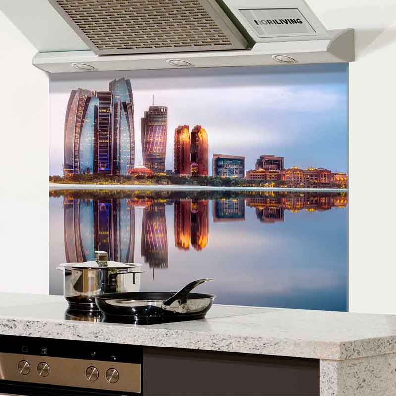Spritzschutz Küche - Herd Alu Abu Dhabi Hochhaus 660
