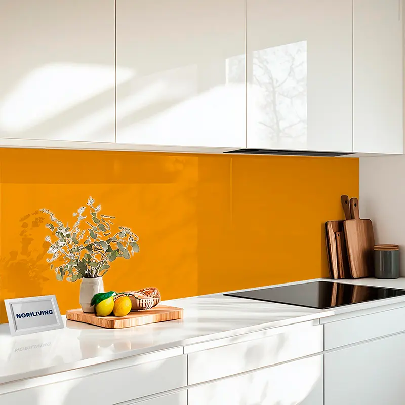 Fliesenspiegel Alu 1-4 teilig Unifarbe Orange 2346