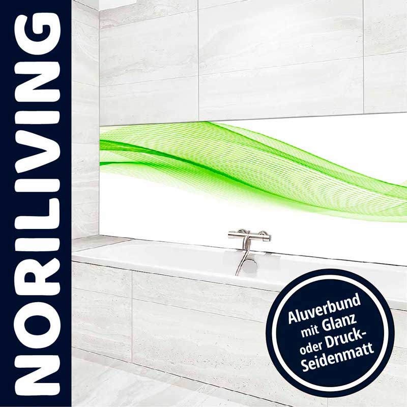 Elegante Aluverbund-Badezimmerverkleidung mit grünem Design und Glanz oder Druck-Seidenmatt-Oberfläche