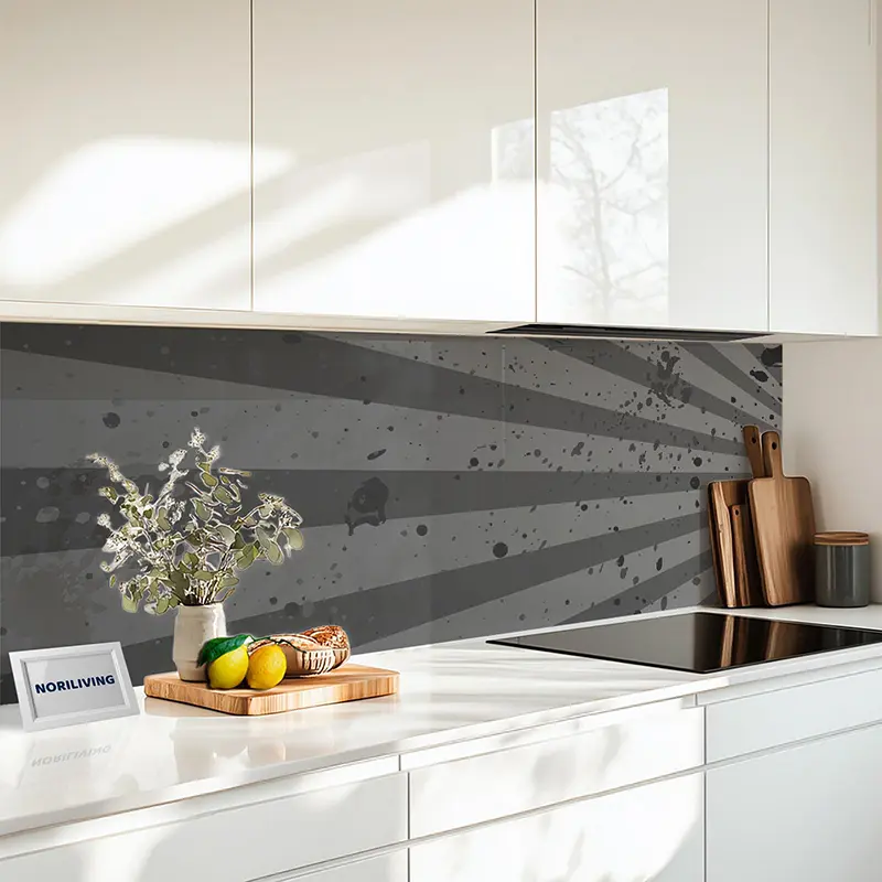 Fliesenspiegel Alu rötliches Strahlenmuster 163 schwarz-weiß Fliesenspiegel Alu rötliches Strahlenmuster 163 schwarz-weiß