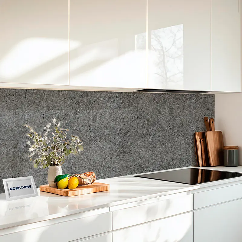 Küchenrückwand Glas Beton Stein Rohputz 453