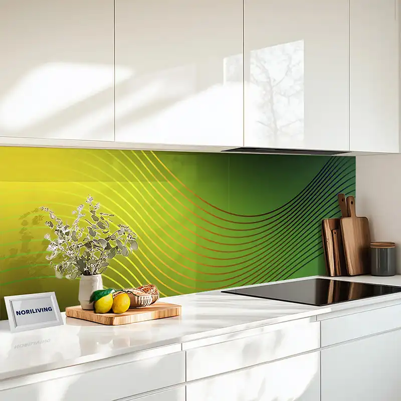 Fliesenspiegel Alu Regenbogen-Hintergrund mit wellenförmigen Linien 943 Fliesenspiegel Alu Regenbogen-Hintergrund mit wellenförmigen Linien 943