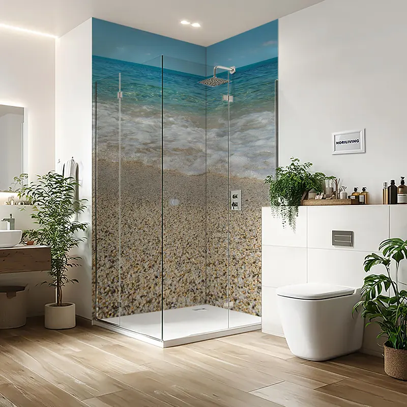 Duschrückwand Einzel | Ecke | Nische | Alu Am Strand 839