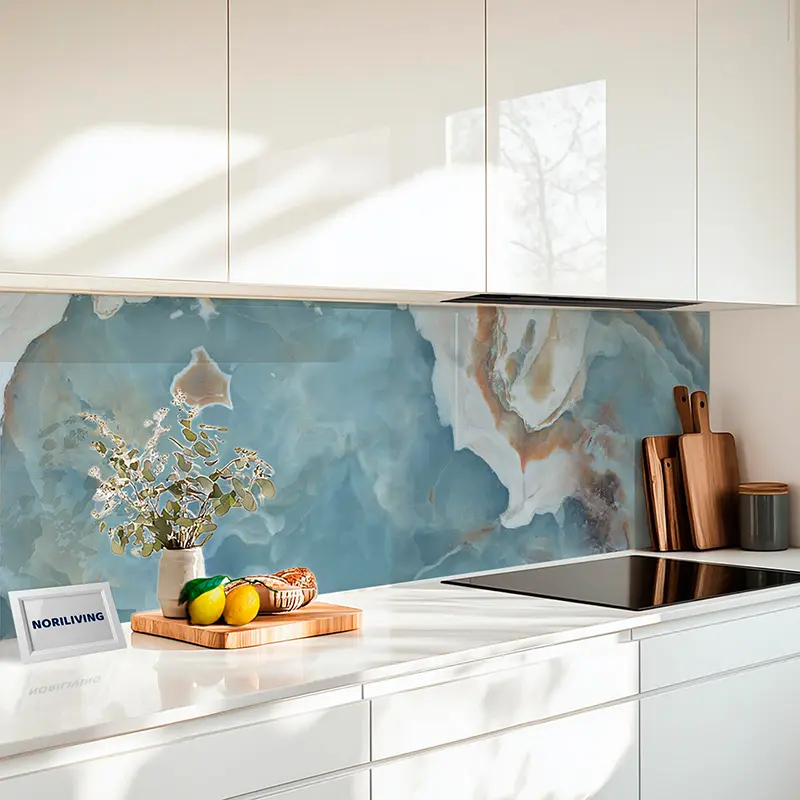 Küchenrückwand Alu Bunte Marmorstruktur 033
