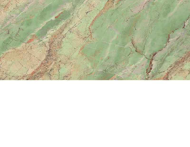 Detailansicht von grünem Marmor mit braun-beigen Adern