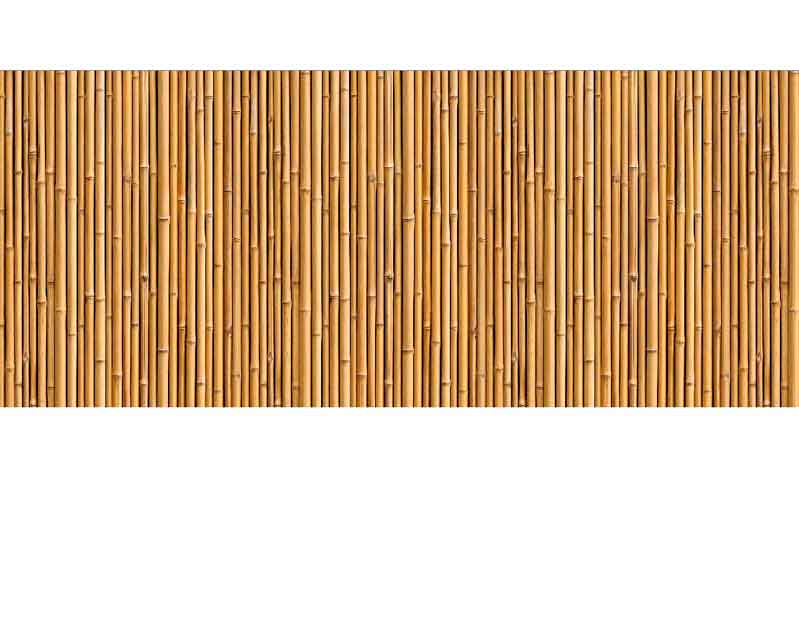 Nahaufnahme eines natürlichen Bambus Sichtschutzes, ideal für Außenbereiche
