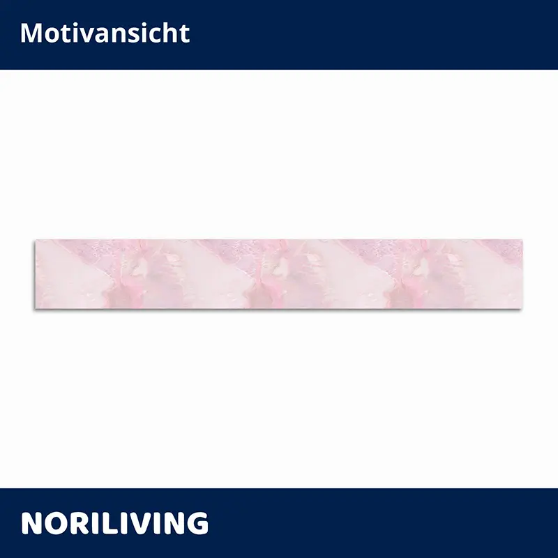 Schmales Wandbild mit rosa Aquarellmuster