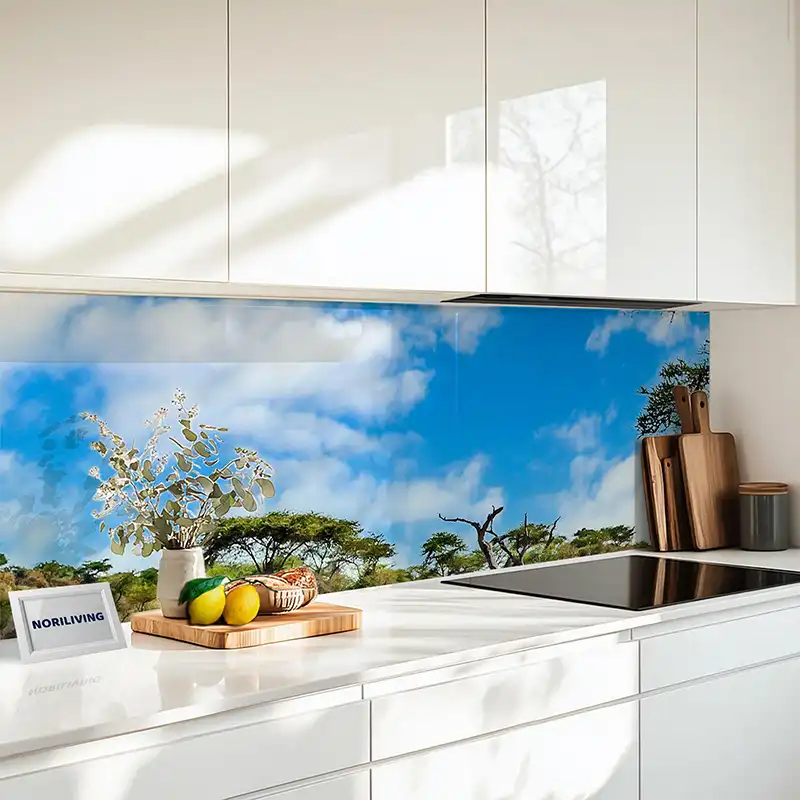 Küchenrückwand Echtglasoptik Profiline Akazienbäume in Afrika 288