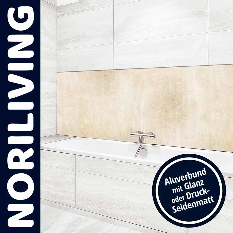 Badezimmer mit moderner Aluverbund-Verkleidung in Glanz oder Druck-Seidenmatt von NORILIVING