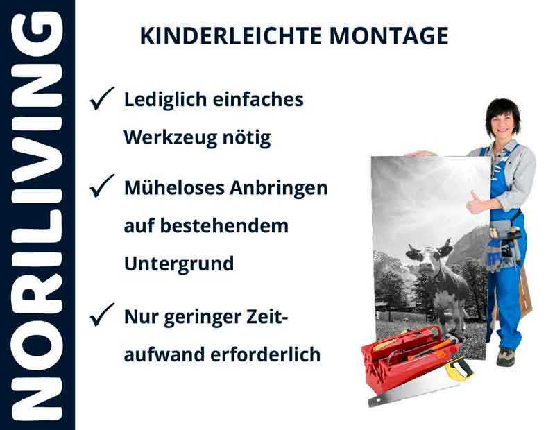 NORILIVING - Kinderleichte Montage mit minimalem Aufwand Montagehinweise von NORILIVING - Einfaches Werkzeug nötig, müheloses Anbringen, geringer Zeitaufwand