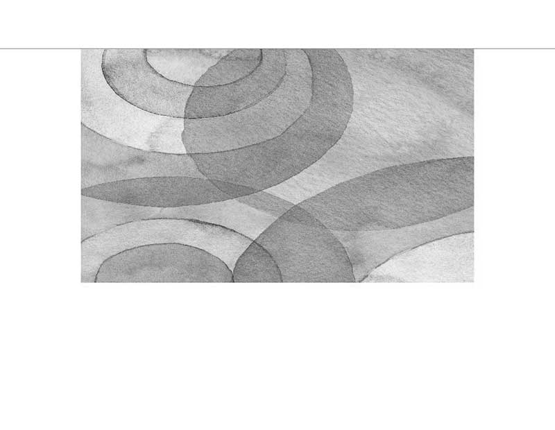 Abstrakte Kunst mit Kreisen in verschiedenen Grautönen, Aquarell-Medium