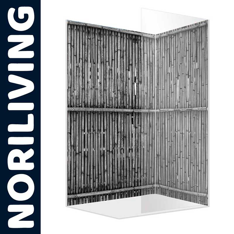 Raumteiler aus Bambus mit strukturiertem Design