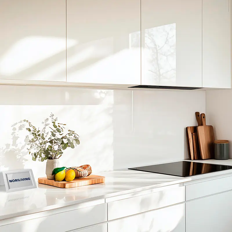 Küchenrückwand Acrylglas Unifarbe Weiß 2330